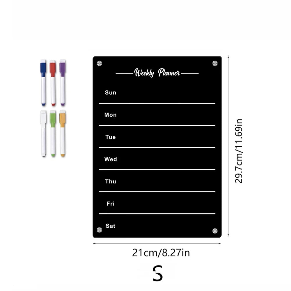 Magnetic Acrylic Refrigerator Planner