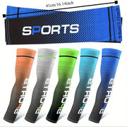 Summer Fashio Sunscreen Ice Silk Sleeve UV Sun Protection Cooling Anti-Slip Arm Sleeves Men Women Outdoor Sport Cycling