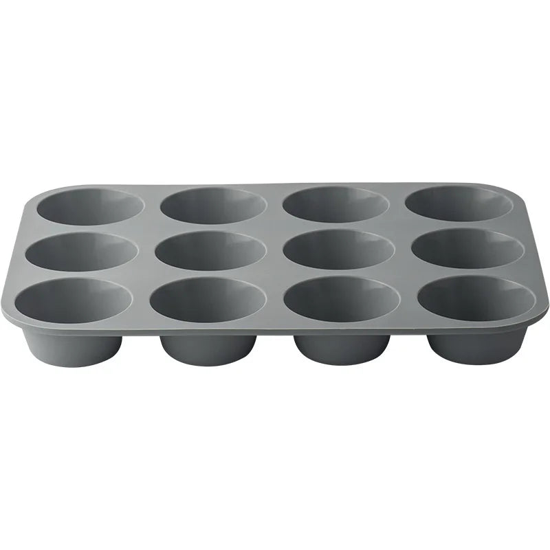 12 Holes Silicone Baking Mold for Baking 3D Bakeware Chocolate Round Sphere Mold Cupcake Pan Cake DIY Muffin Kitchen Tool