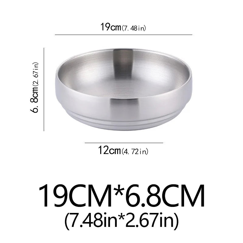 Double-Wall Stainless Steel Bowl — 17–25 cm, Selected Finish