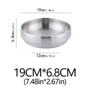 Double-Wall Stainless Steel Bowl — 17–25 cm, Selected Finish