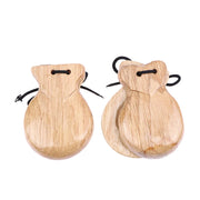 2Pcs Traditional Castanet Wood Spanish Flamenco Dance W String Hand Clapper Children Percussion Instrument