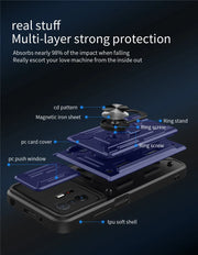 For Xiaomi 11T 11 T Pro Case Magnetic Ring Armor Card Slot Phone Cases for Xiaomi Mi 11T 11TPro Mi11T Stand Holder Back Cover