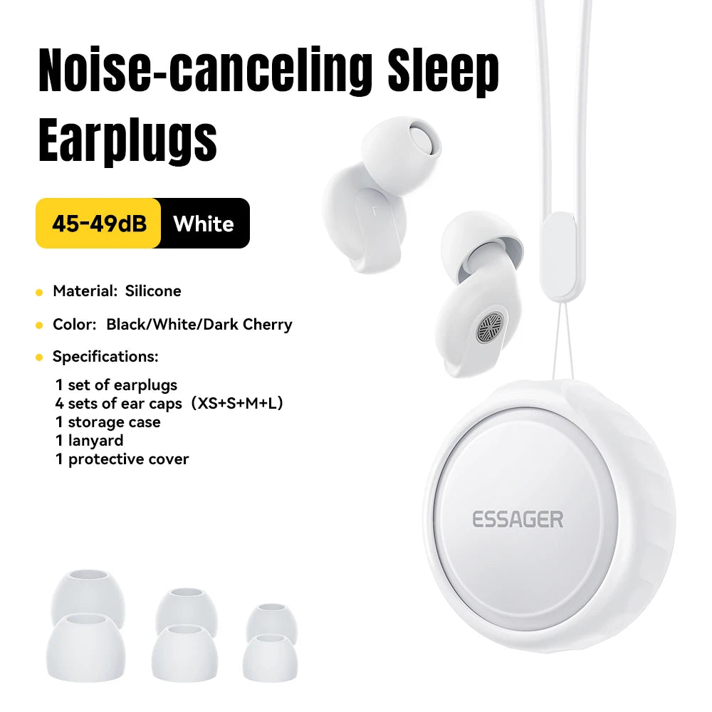 Essager Noise Cancelling Ear Plugs for Sleeping Anti-Noise Hearing Protection Soft Silicone Earplug for Sleep Work Study Travel