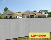 Green Fence Privacy Screen Windscreen Cover Fabric -Backyard Privacy Fence, Balcony Deck Privacy Screen with Bindings & Grommets