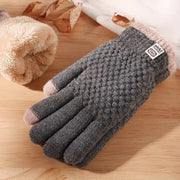 Women's Cable-Knit Fleece-Lined Touchscreen Gloves — 1 Pair