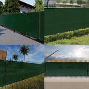 Green Fence Privacy Screen Windscreen Cover Fabric -Backyard Privacy Fence, Balcony Deck Privacy Screen with Bindings & Grommets