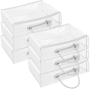 6/12Pcs Bed Sheet Storage Bags PVC Waterproof Clothes Blankets Packing Box Waterproof Dustproof Clear Zippered Pillow Bedding