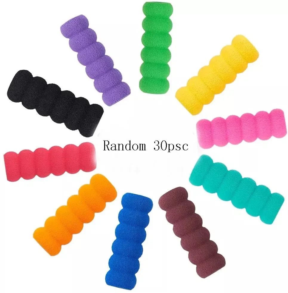 TWBEB NBR Foam Pencil Grips — 30 Pieces, Random Mixed Colors