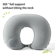 Inflatable Velvet Travel Neck Pillow