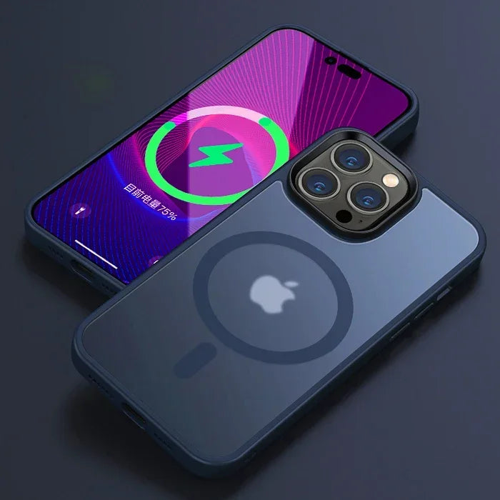 Matte Translucent Phone Case For IPhone 17 Air 16e 15 16 14 13 12 11 Pro Max Plus Magnetic Case Magsafe Wireless Charging Cover