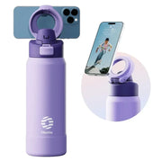 Stainless Steel Insulated Bottle with Magnetic Phone Holder — 710 or 950 mL