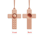 BPA Free Silicone Baby Teether Cartoon Newborn Sensory Chew Necklace Pendant Teething Toys for Autism ADHD Special Care Teethers