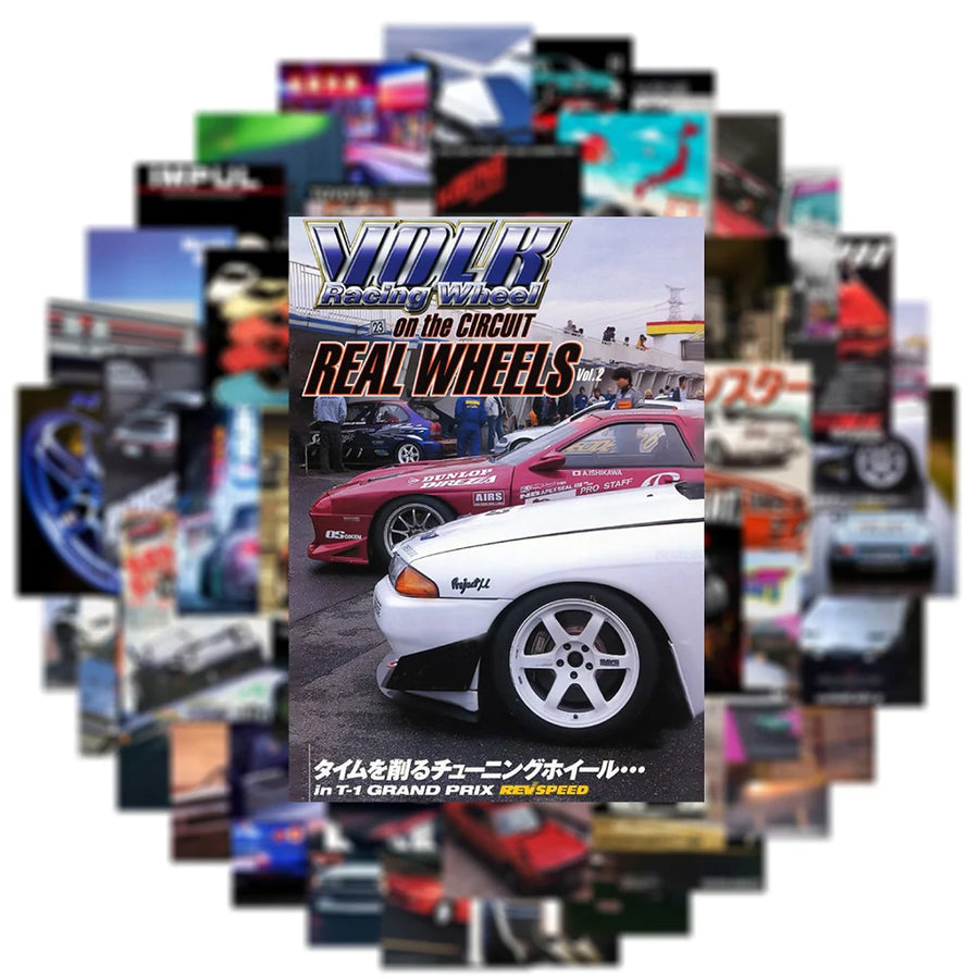 Retro JDM Car Sticker Set