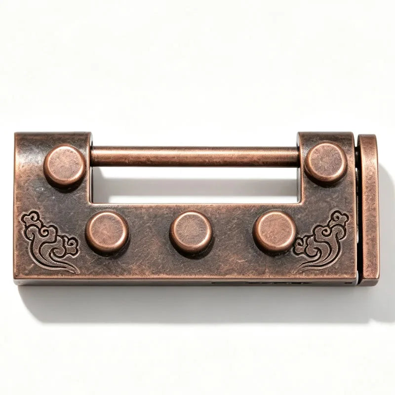 Ancient Chinese Puzzle Lock with Key Metal Disentanglement Brain Teasers For Kids & Adults IQ Test Educational Toys
