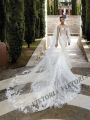 VIKTORIA Modern Mermaid Wedding Dresses For Woman Bride Off the Shoulder V-neck Robe De Mariée Personalized Customization
