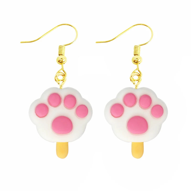 Earrings For Women Girls Cute Foods Hamburg Pizza Chicken Leg Candy Bottle Handmade Candy Kids Funny Resin
