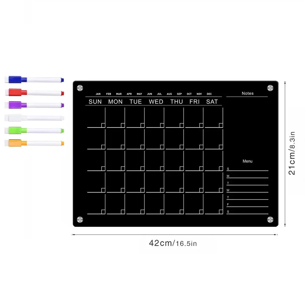 Magnetic Acrylic Refrigerator Planner