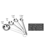 Stainless Steel Measuring Spoons — Selected 4-, 6- or 8-Piece Set