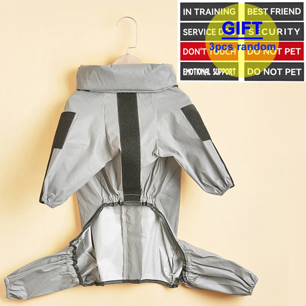 Reflective Waterproof Dog Rain Jumpsuit