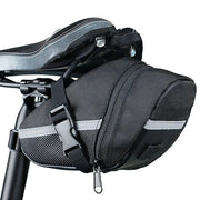 600D Nylon Bicycle Saddle Bag — Black or Red, 1 Piece