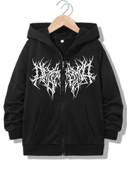 Streetwear Fashionable Zipper Hoodie Casual HIP HOP Hoodies Jackets Boys Girls Y2k Zip Up Sweatshirt Spring Autumn