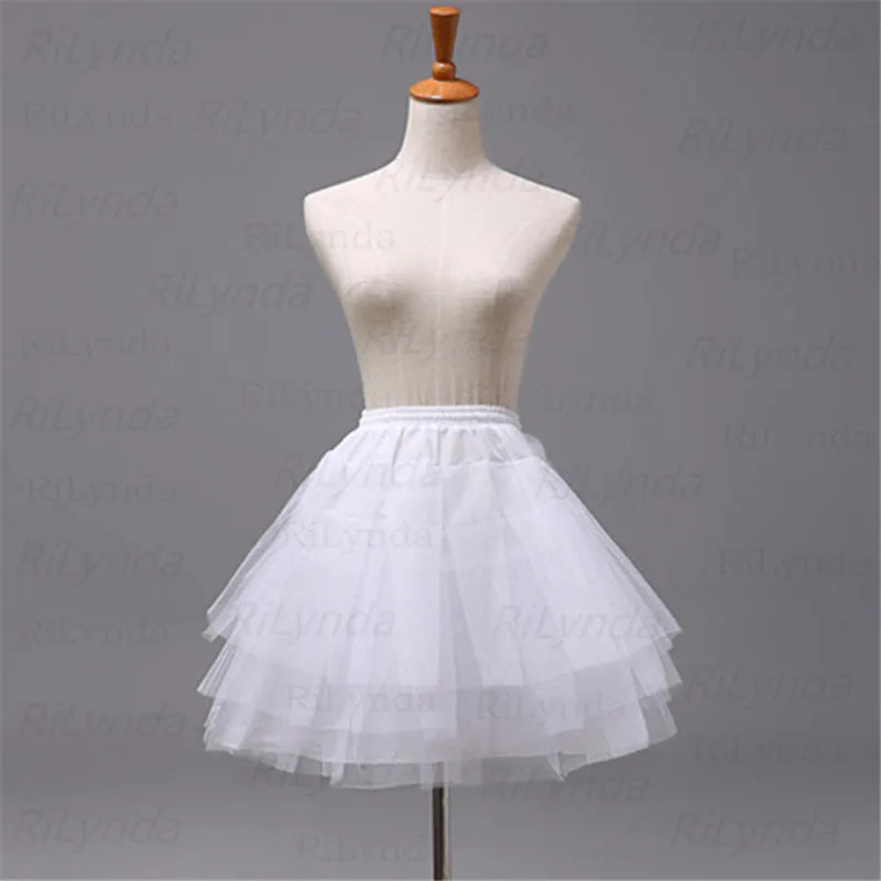 Full Shape Hoop Skirt 5 Ruffles Layers Ball Gown Petticoat Underskirt Slip for Wedding Dress Adjustable Waist