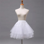 Full Shape Hoop Skirt 5 Ruffles Layers Ball Gown Petticoat Underskirt Slip for Wedding Dress Adjustable Waist