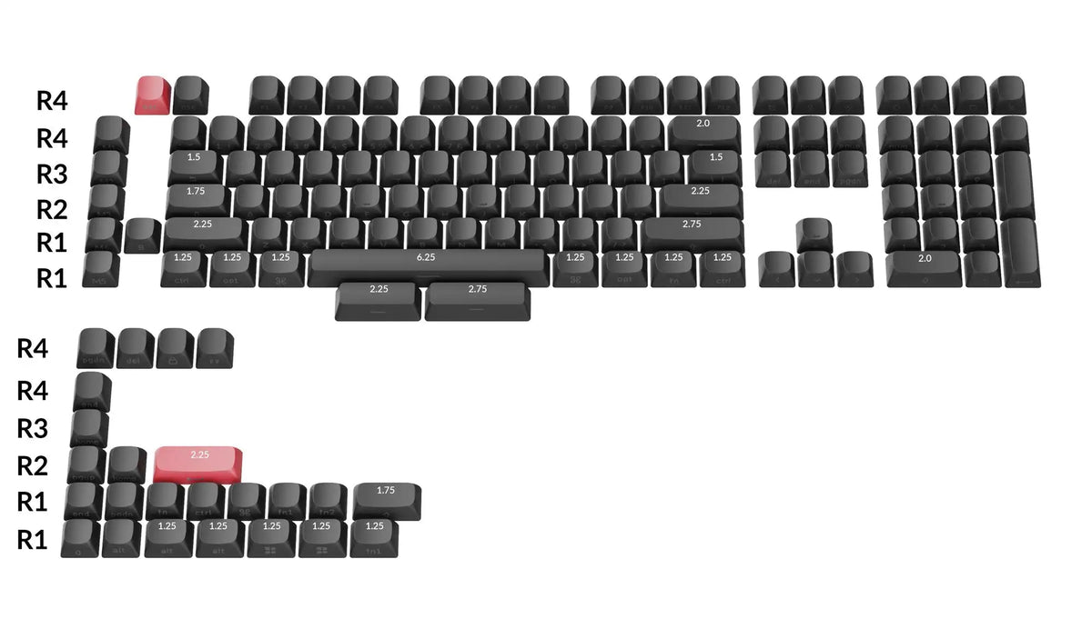 Keychron Double Shot OSA PBT Side-Printed Full Keycap Set for Custom Mechanical Keyboard