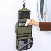 Hanging Toiletry Organizer Bag — Green, Foldable Travel Design