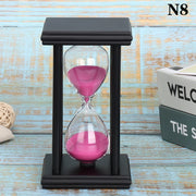 Wooden-Frame Sand Hourglass — Approximate 30-Minute, Black, 1 Piece
