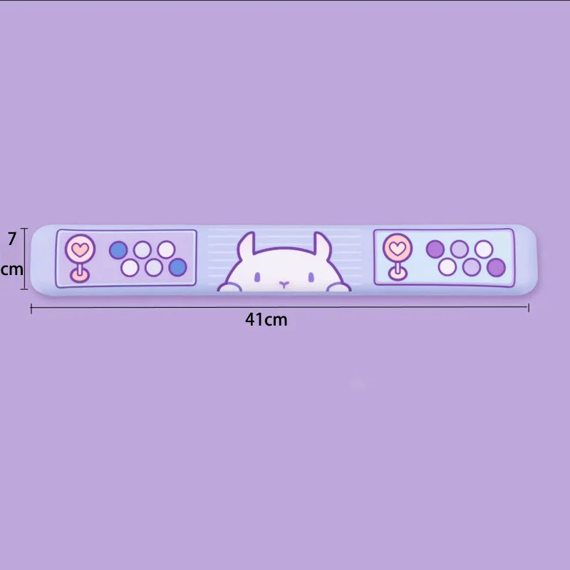 Large Kawaii Gaming Mouse Pad Cute Pink Purple Sakura Bunny Desk Pad Water Proof Nonslip Laptop Desk Accessories for Gaming