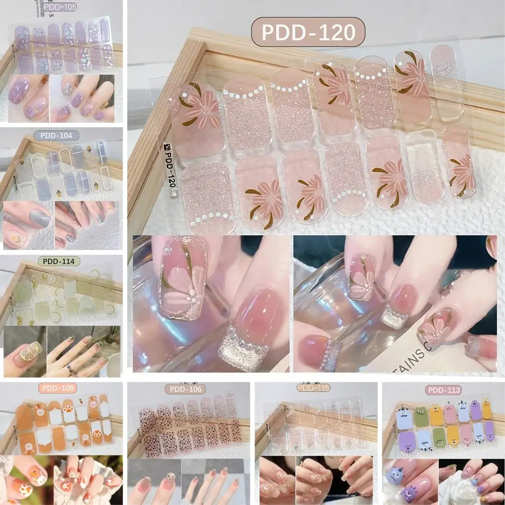 Semi-Cured Gel Nail Polish Strips, 14-Pc