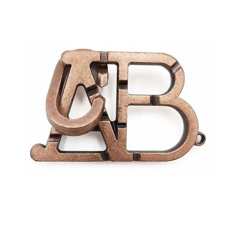 Magic Baffling AB Lock Metal Disentanglement Brain Teaser Puzzles Problem Solving Toys Educational Gifts For Adults & Teenager