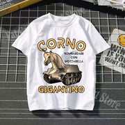 Tralalero Tralala Cotton T-shirt Kids Anime Tungtung Sahur Brainrot Tees Boy Girl Summer Short Sleeve Children Clothes Tops Gift