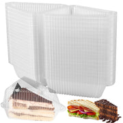 100/150Pcs Cake Slice Container Clear Triangle Dessert Box Reusable Food Packing Box Plastic Mousse Cheesecake Take Out Box