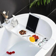 Extendable Plastic Bathtub Tray — 55.6–78.8 cm, Black or White