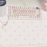 Original Pink Girl Mouse Pad PU Leather Waterproof Anti-slip Office Study Desk Mat Large Size Computer Keyboard Pad Placemats