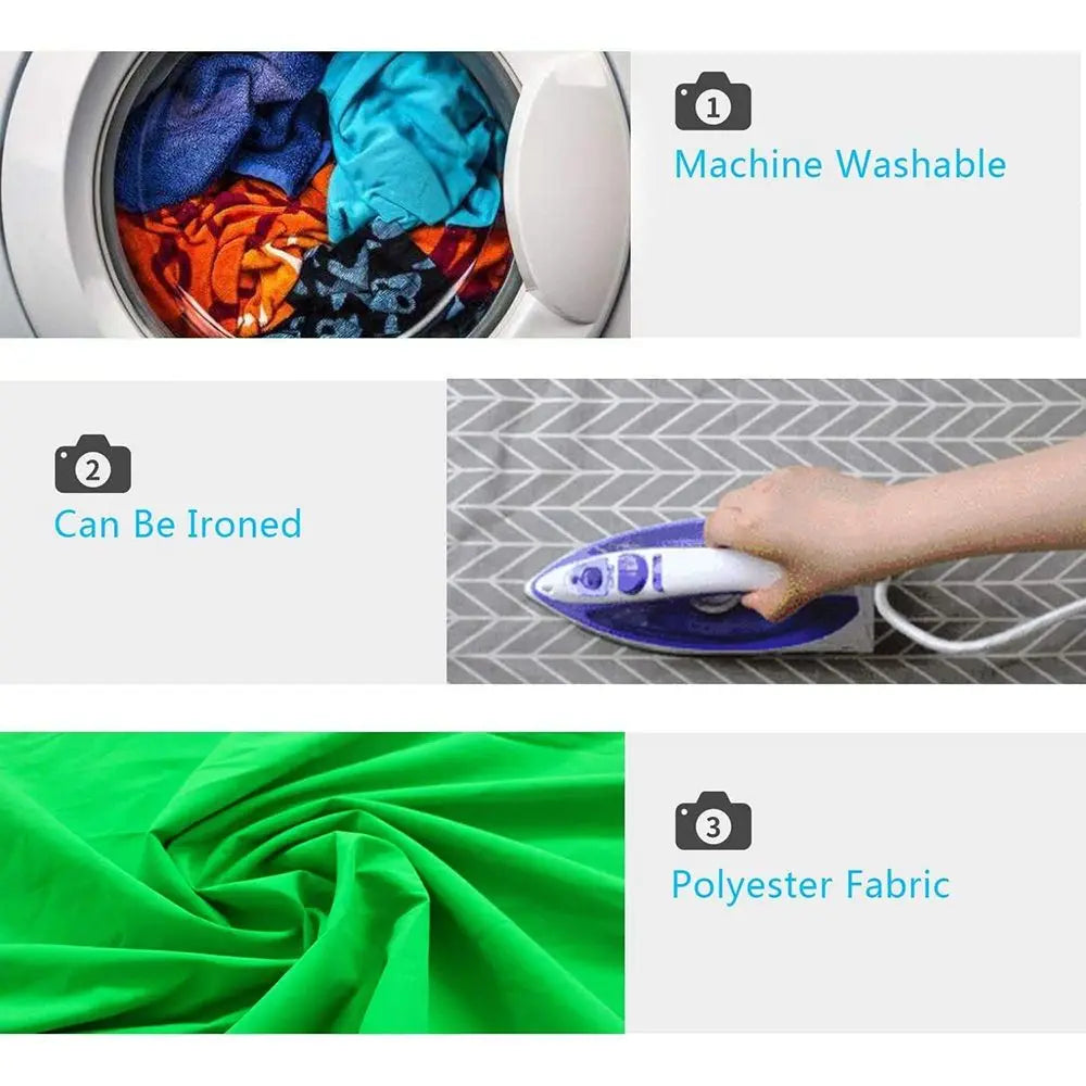 Video Shooting Green White Black Smooth Backdrop Cloth Chromakey Photography Background Screen