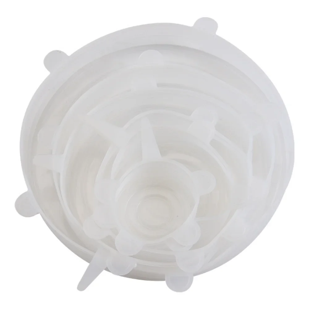 Reusable Stretch Bowl Covers — 6-Piece Round Set