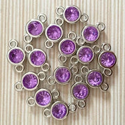 12pcs/lot Colorful Birthstone Charms 11mm*19mm Acrylic double charms for Diy Statement Necklace and Bracelet A003
