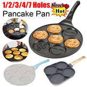 Pancake Pan Non-Stick Fried Egg Pan 4Holes 7 Holes Frying Pan Pancakes Maker for Breakfast Eggs Kitchen Utensils Burger Pan
