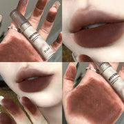 Gothic Matte Black Lipstick Waterproof Mousse Lip Mud Nude Brown Lipstick Dark Purple Punk Lip Gloss Makeup Non-stick Lips Tint
