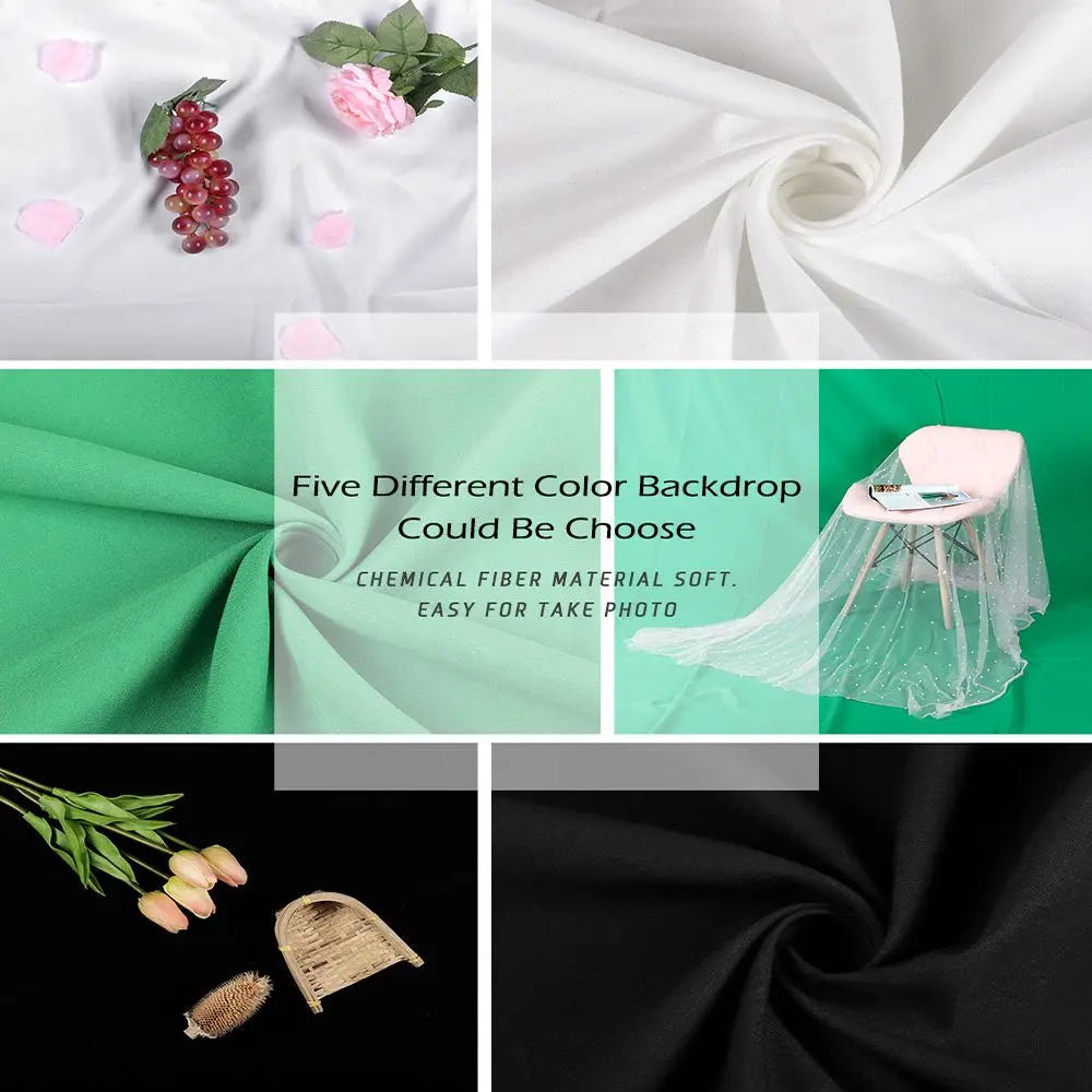 Video Shooting Green White Black Smooth Backdrop Cloth Chromakey Photography Background Screen
