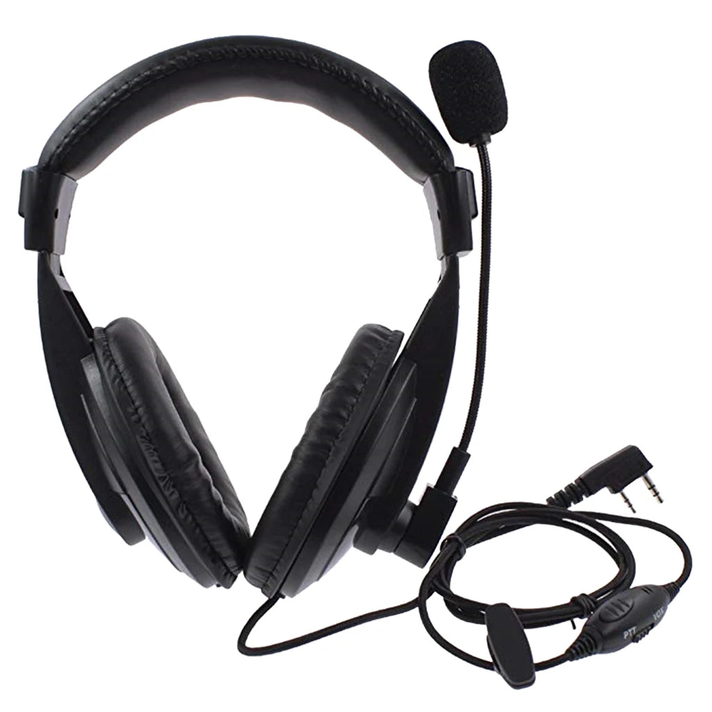 Professional Noise Cancelling Overhead Headphones With Microphone for 2Pin Baofeng Gaming Wired Headsets Earphones