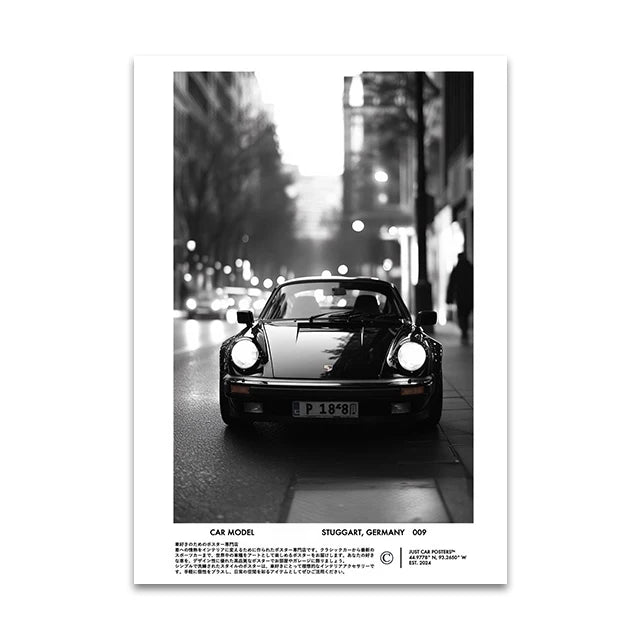 Supercar Canvas Wall Art Print Poster Car Magazine Decor Mural Modern Home Decor Car Lover Gift Unframed