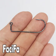 100 pcs 90 Degree Jig Fly Tying Strong Wire Saltwater Freshwater Fish Hook Aberdeen jig fishing size 6 4 2 1 1/0 to 4/0#