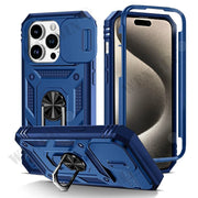 Case For iPhone 16 15 14 13 12 11 Pro Max Plus Mini XR XS X 8 7 Plus 7 8 SE  Heavy Duty with Camera 360 Degree Kickstand Cover