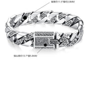 Factory Price Tang Grass Pattern  Stainless steel Punk Motorcycle Bracelet Fashion Couple Boyfriend Jewelry Creativity Gift