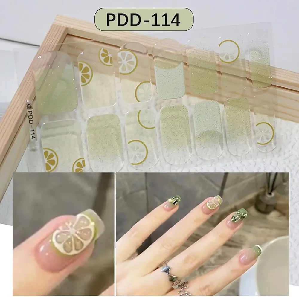 Semi-Cured Gel Nail Polish Strips, 14-Pc